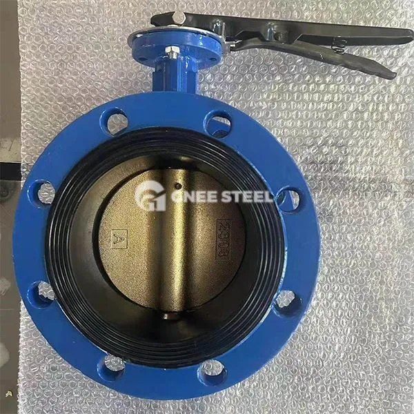 Comhlaí féileacán dúbailte flanged