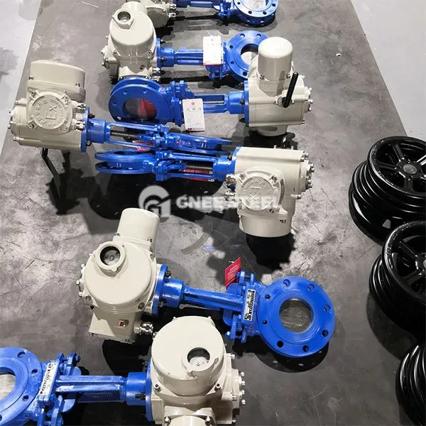 Comhla geata scian flange leictreach